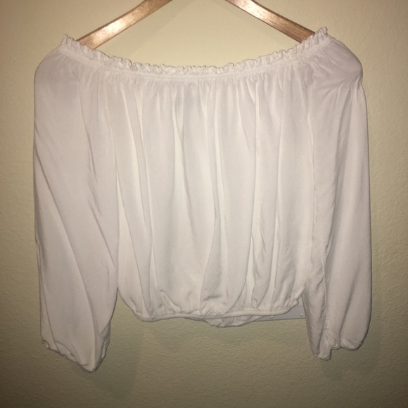 Brandy Melville Tops - BRANDY MELVILLE WHITE MAURA OFF THE SHOULDER TOP